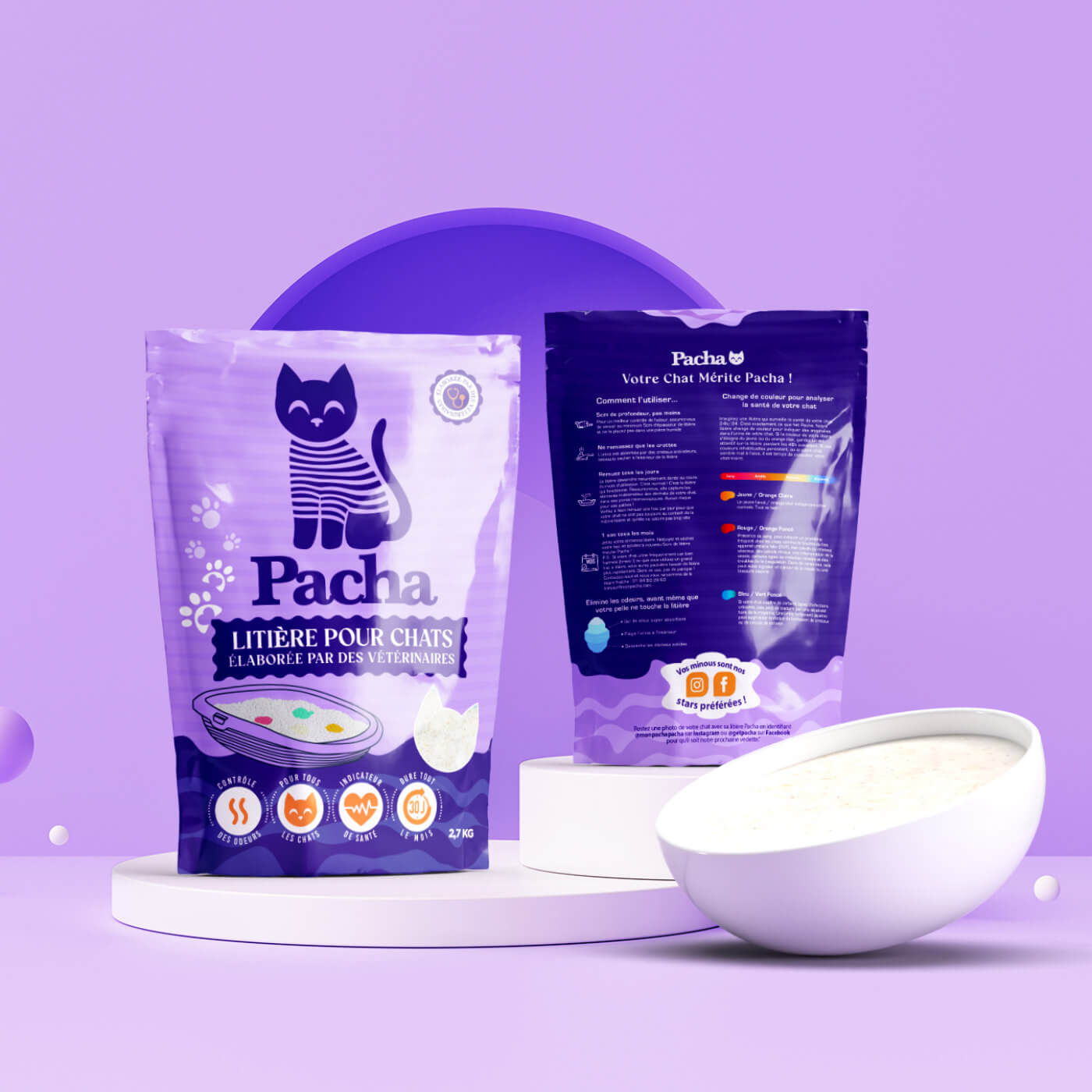 Litière sans odeur pour chat